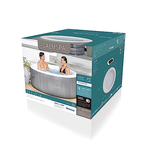 Bestway St. Lucia SaluSpa 2 to 3 Person Inflatable Round Outdoor Hot Tub with 110 Soothing AirJets