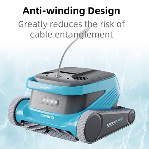 Chasing CM600 Robotic Pool Cleaner, Pool Vacuum Support Different Shape’s Pool Up to 300m²