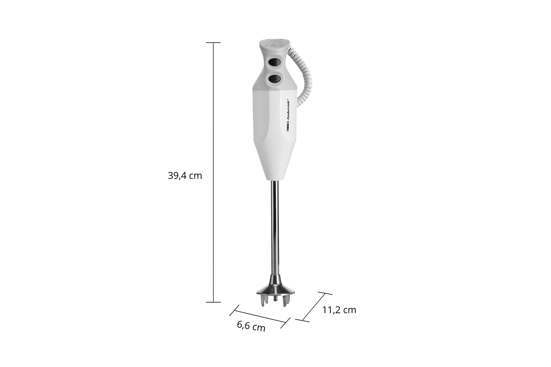 ESGE Zauberstab P 200 Profi, Stabmixer weiß inkl. Zubehör, bis zu 17.000 U/min, 90860, weiß/grau