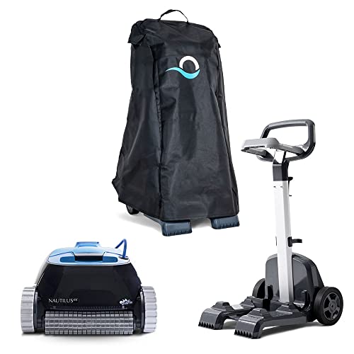Dolphin Nautilus CC Robotic Pool Vacuum Cleaner with Universal Caddy and Classic Caddy Cover