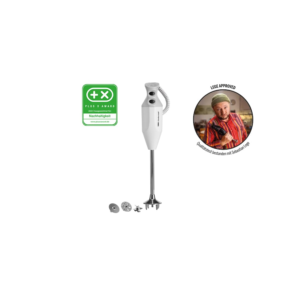 ESGE Zauberstab P 200 Profi, Stabmixer weiß inkl. Zubehör, bis zu 17.000 U/min, 90860, weiß/grau