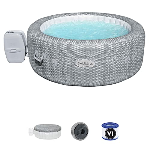Bestway Honolulu SaluSpa 2-6 Person Inflatable Round Outdoor Hot Tub Spa with 140 Soothing AirJets