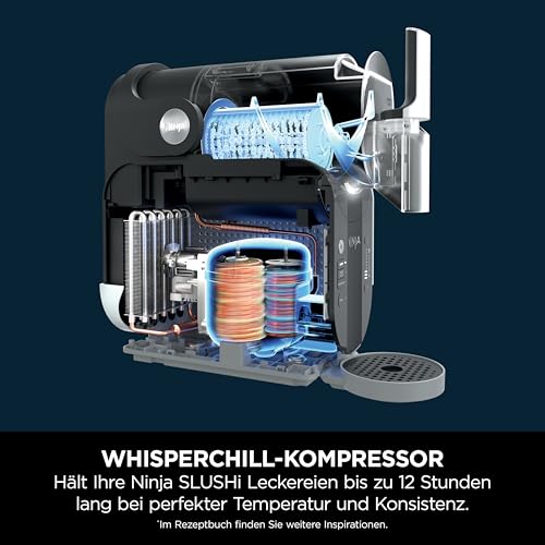 Ninja SLUSHi Maschine, für Slush, Cocktails, Milchshakes, 1,9L, ohne Eis, Blau/Grau