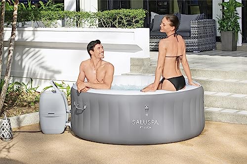 Bestway St. Lucia SaluSpa 2 to 3 Person Inflatable Round Outdoor Hot Tub with 110 Soothing AirJets
