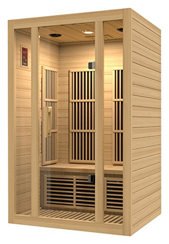 BOTARO Maxxus Saunas MX-J206-01 Seattle Carbon Far Infrared Sauna for 2 Persons