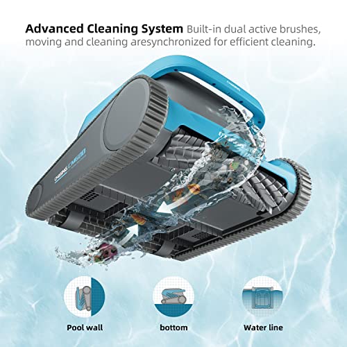 Chasing CM600 Robotic Pool Cleaner, Pool Vacuum Support Different Shape’s Pool Up to 300m²