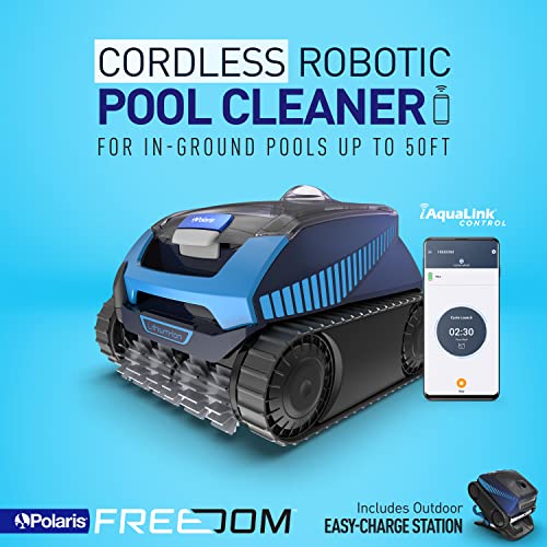 Polaris FREEDOM Cordless Robotic Pool Cleaner, Cable-Free for All In-Ground Pools up to 50ft
