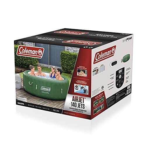 Coleman SaluSpa Inflatable Hot Tub Spa | Portable Hot Tub with Heated Water System and 140 Bubble Jets
