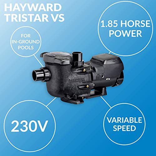 Hayward Pool Pump, 1.85 HP (W3SP3202VSP), Black