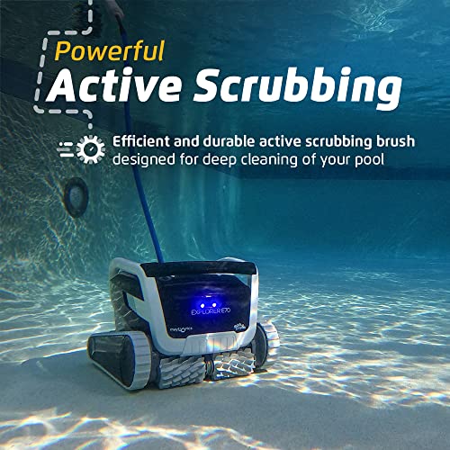 Dolphin Explorer E70 Robotic Pool Vacuum Cleaner with Wi-Fi Control & Universal Caddy