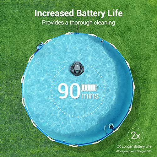 AIPER Seagull SE Cordless Robotic Pool Cleaner, Pool Vacuum Lasts 90 Mins,