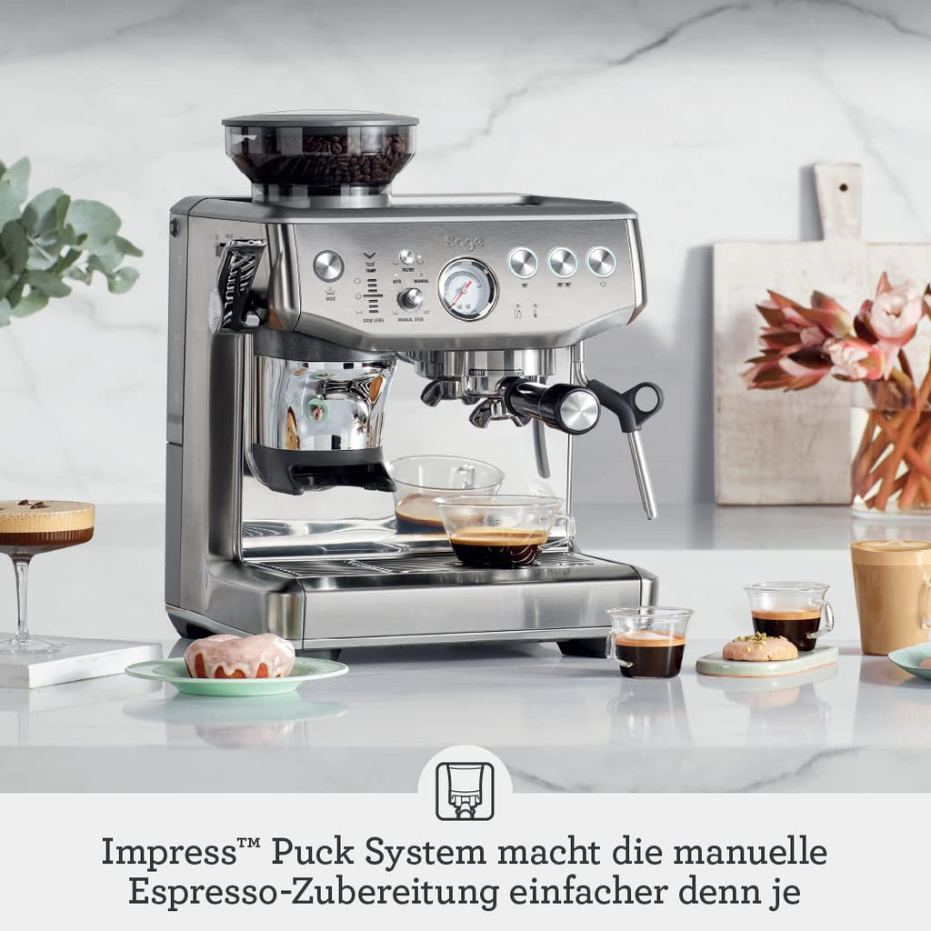 Sage Barista Express Impress Siebträger mit Automatischem Tamper & Mahlwerk