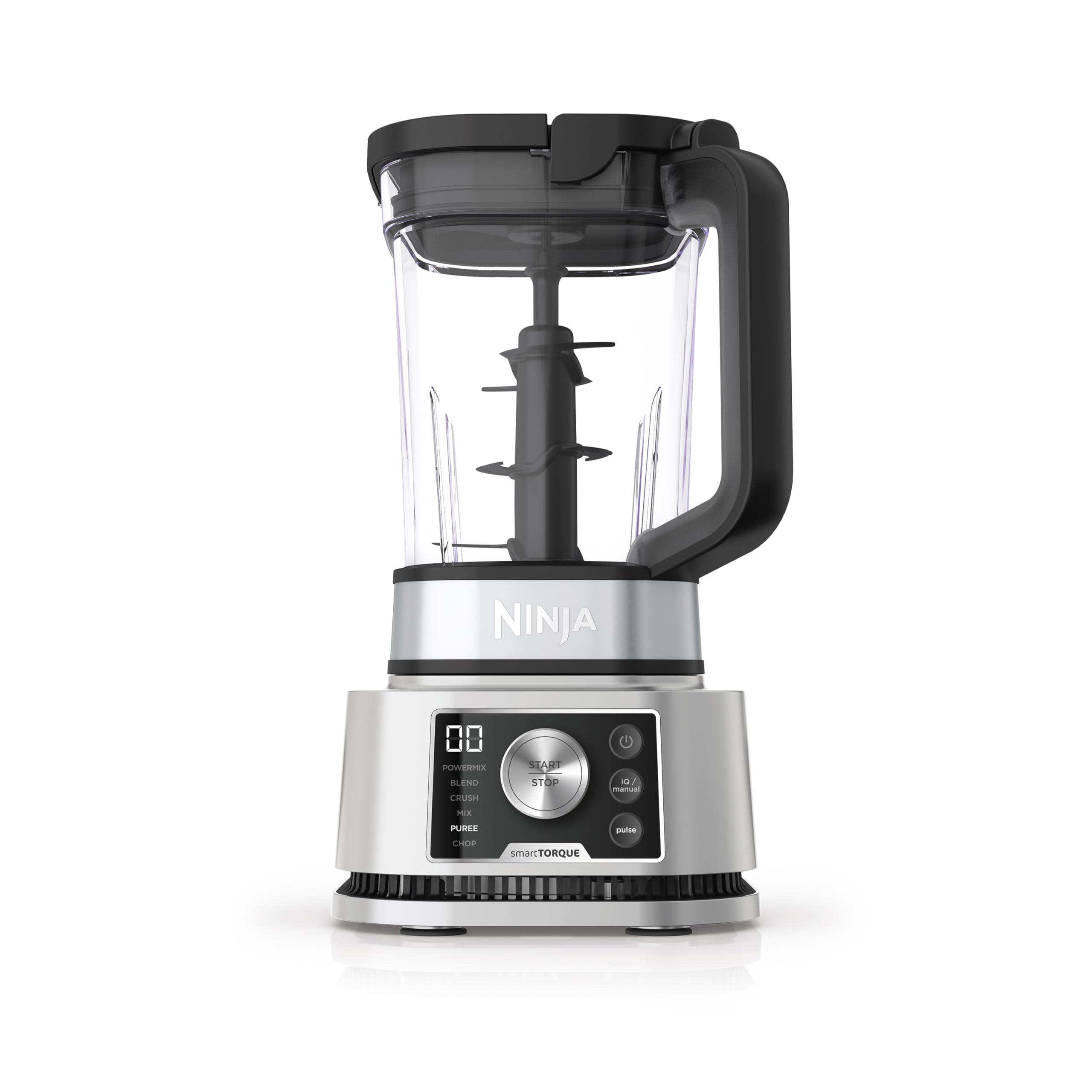 Ninja Foodi 3-in-1 Power Nutri Mixer, 2,1L Krug, 1200W, Smoothies & Aufstriche, Silber