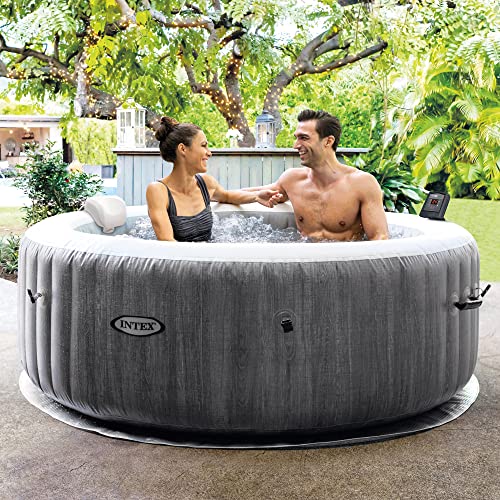 Intex 28439EP PureSpa Plus 77 Inch Diameter 4 Person Portable Inflatable Hot Tub Spa