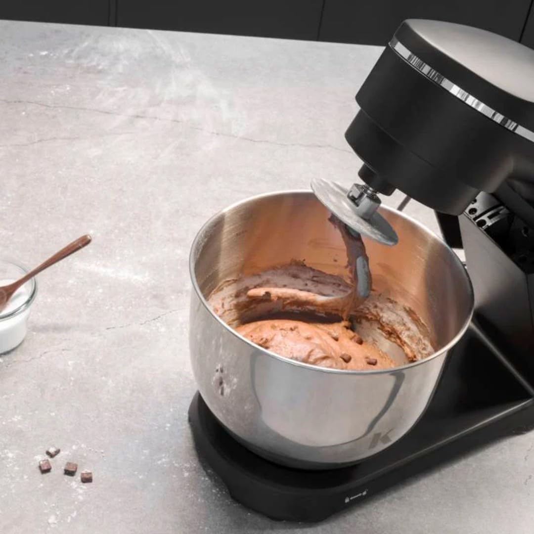 KLAMER Küchenmaschine 1800W, 6L Edelstahlschüssel, 10 Stufen, Knetmaschine, Planetensystem