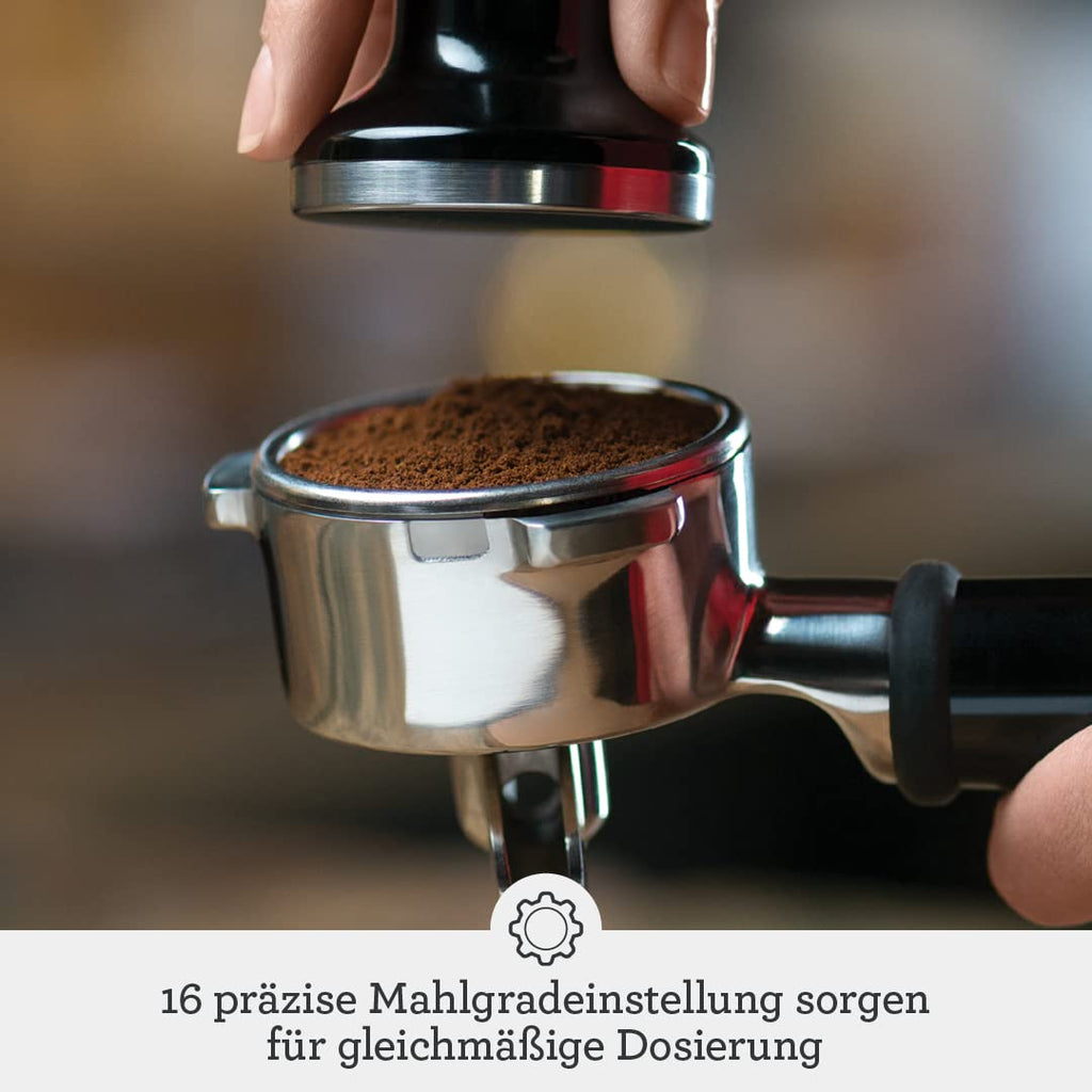 Sage Barista Express Siebträger mit Mahlwerk und Milchschaumdüse, Edelstahl