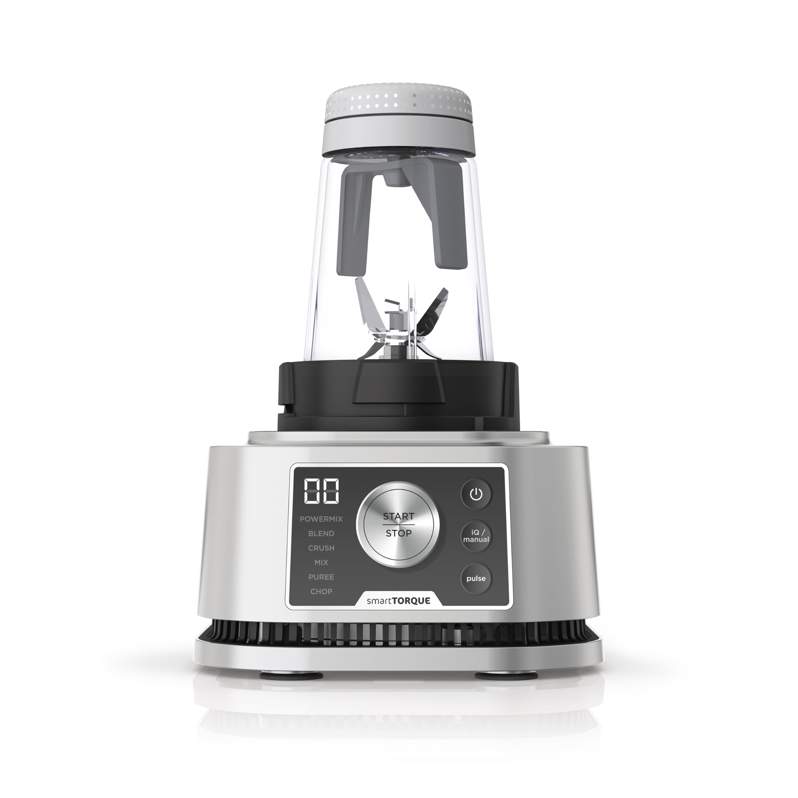 Ninja Foodi 3-in-1 Power Nutri Mixer, 2,1L Krug, 1200W, Smoothies & Aufstriche, Silber