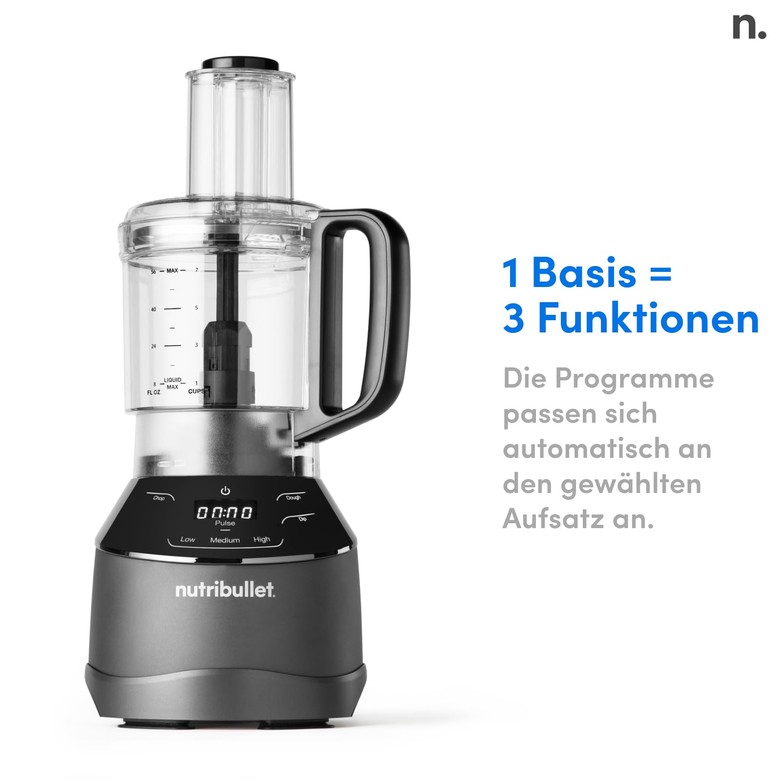nutribullet Full Size Blender Combo, 1200W, 1,89L Krug + Gläser, Profi-Mixer, Schwarz