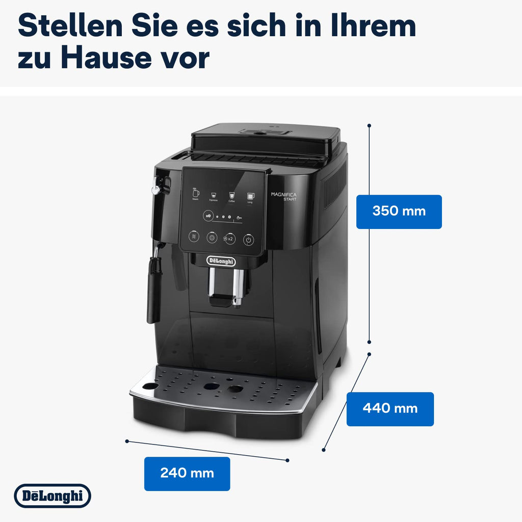 De'Longhi Magnifica Start Kaffeevollautomat mit Milchdüse und Mahlwerk, Schwarz