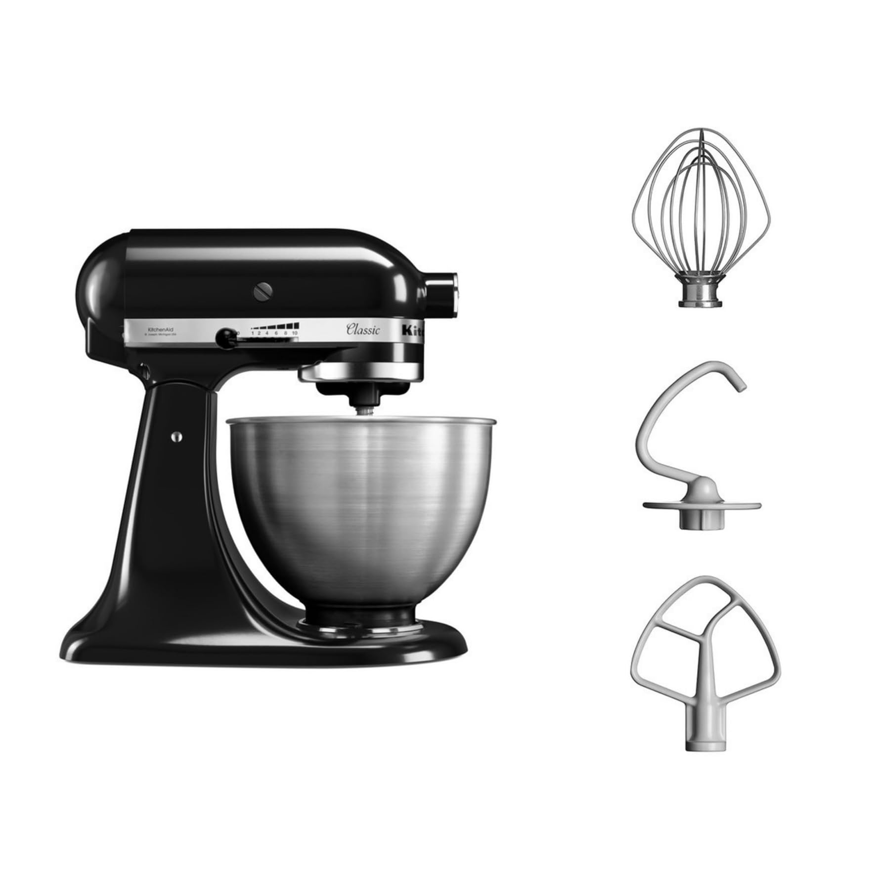 KitchenAid KÜCHENMASCHINE MIT KIPPBAREM MOTORKOPF 4,3 L – CLASSIC - Onyx schwarz 5K45SSEOB