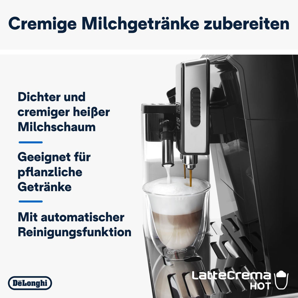 De'Longhi Eletta Evo Kaffeevollautomat mit LatteCrema System & LCD, Schwarz