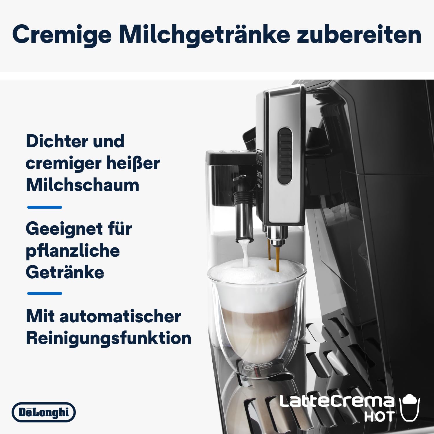 De'Longhi Eletta Evo Kaffeevollautomat mit LatteCrema System & LCD, Schwarz