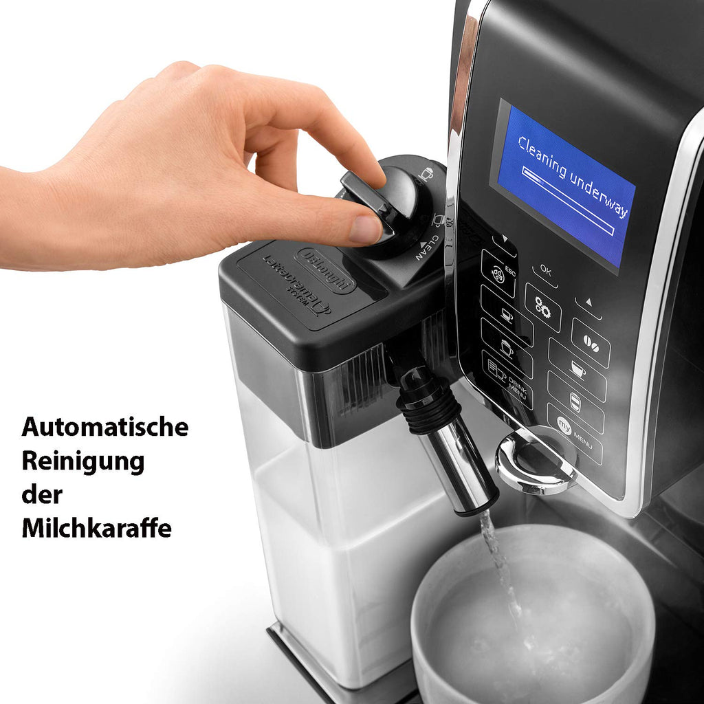 De'Longhi Dinamica Kaffeevollautomat mit LatteCrema System, Digitaldisplay, Schwarz