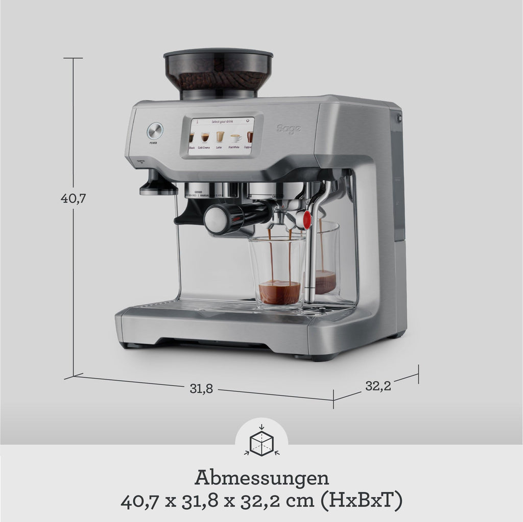 Sage Barista Touch Siebträger mit Touchscreen und Automatischer Milchschaum