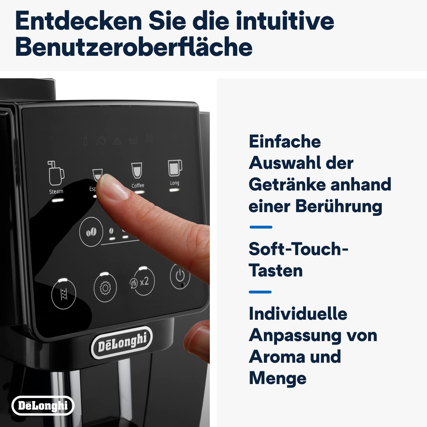 De'Longhi Magnifica Start Kaffeevollautomat mit Milchdüse und Mahlwerk, Schwarz