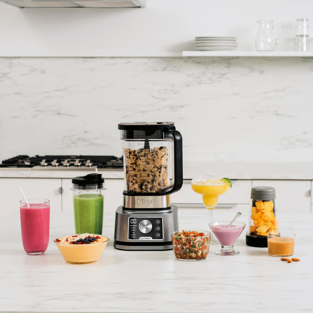 Ninja Foodi 3-in-1 Power Nutri Mixer, 2,1L Krug, 1200W, Smoothies & Aufstriche, Silber