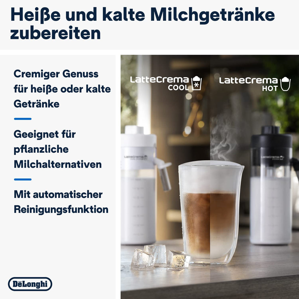 De'Longhi Eletta Explore Kaffeevollautomat mit Cold Brew & LatteCrema, Dunkelgrau