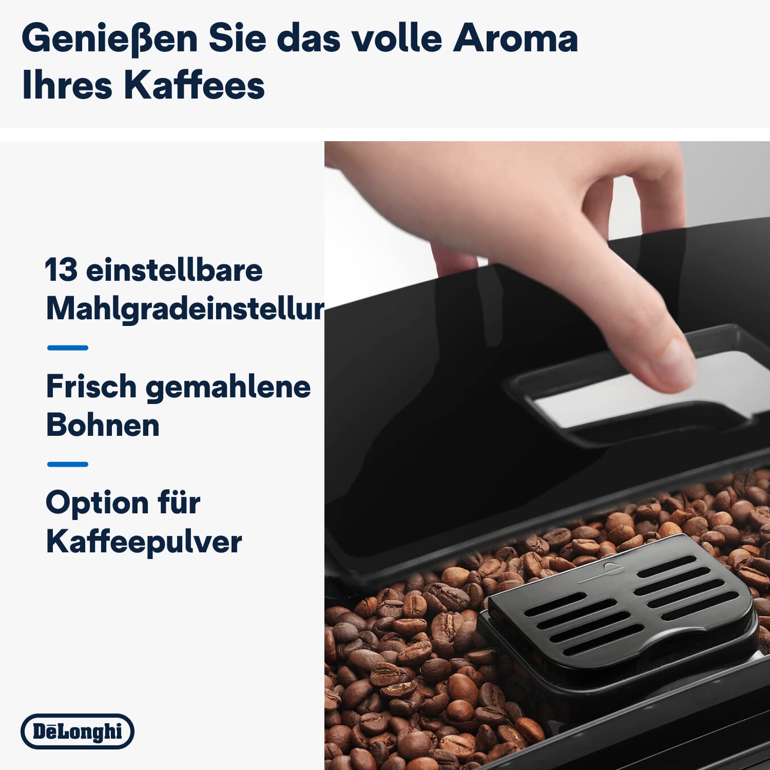 De'Longhi Magnifica S Kaffeevollautomat mit Milchaufschäumer, Schwarz/Silber