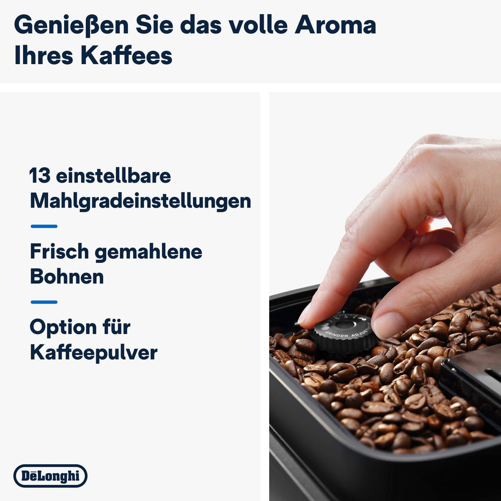 De'Longhi Magnifica Evo Kaffeevollautomat mit 5 Direktwahltasten, Silber/Schwarz