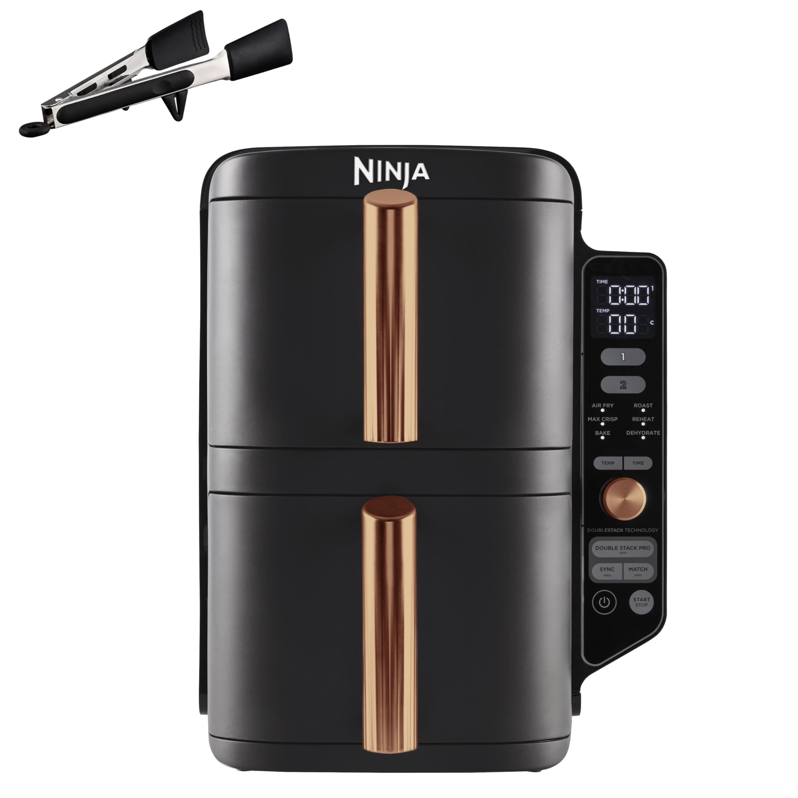 Ninja Double Stack XL Heißluftfritteuse, 9,5L, 2 Schubladen, 6 Funktionen