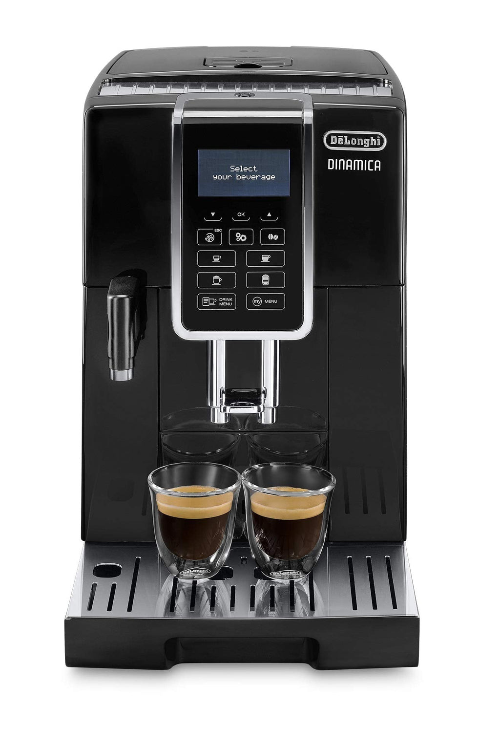 De'Longhi Dinamica Kaffeevollautomat mit LatteCrema System, Digitaldisplay, Schwarz