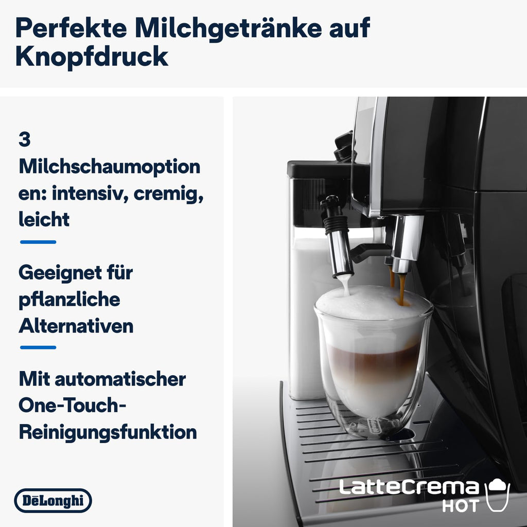 De'Longhi Dinamica Plus Kaffeevollautomat mit LatteCrema Hot & TFT Display