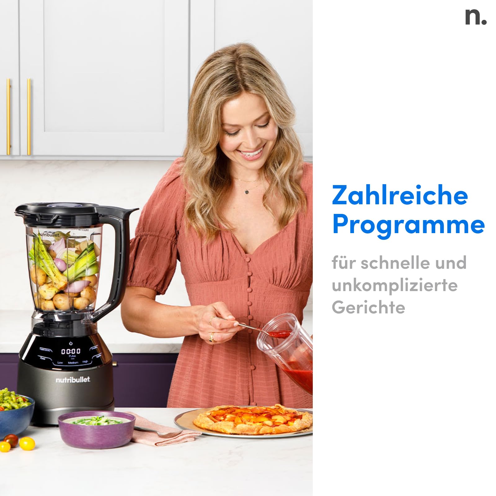 nutribullet Full Size Blender Combo, 1200W, 1,89L Krug + Gläser, Profi-Mixer, Schwarz