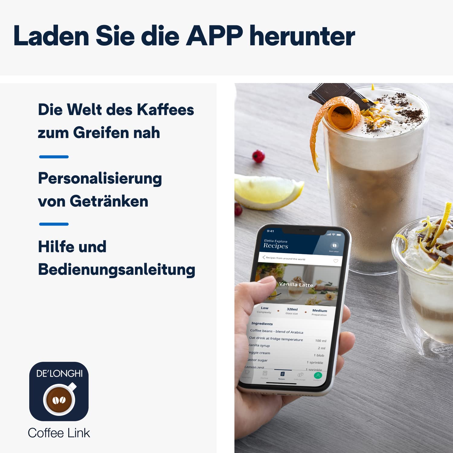 De'Longhi Eletta Explore Kaffeevollautomat mit Cold Brew & LatteCrema, Dunkelgrau