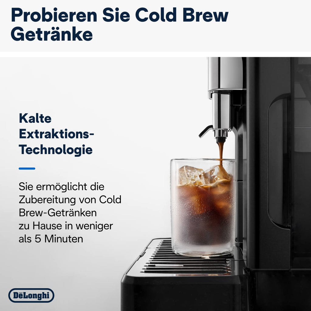 De'Longhi Eletta Explore Kaffeevollautomat mit Cold Brew & LatteCrema, Dunkelgrau