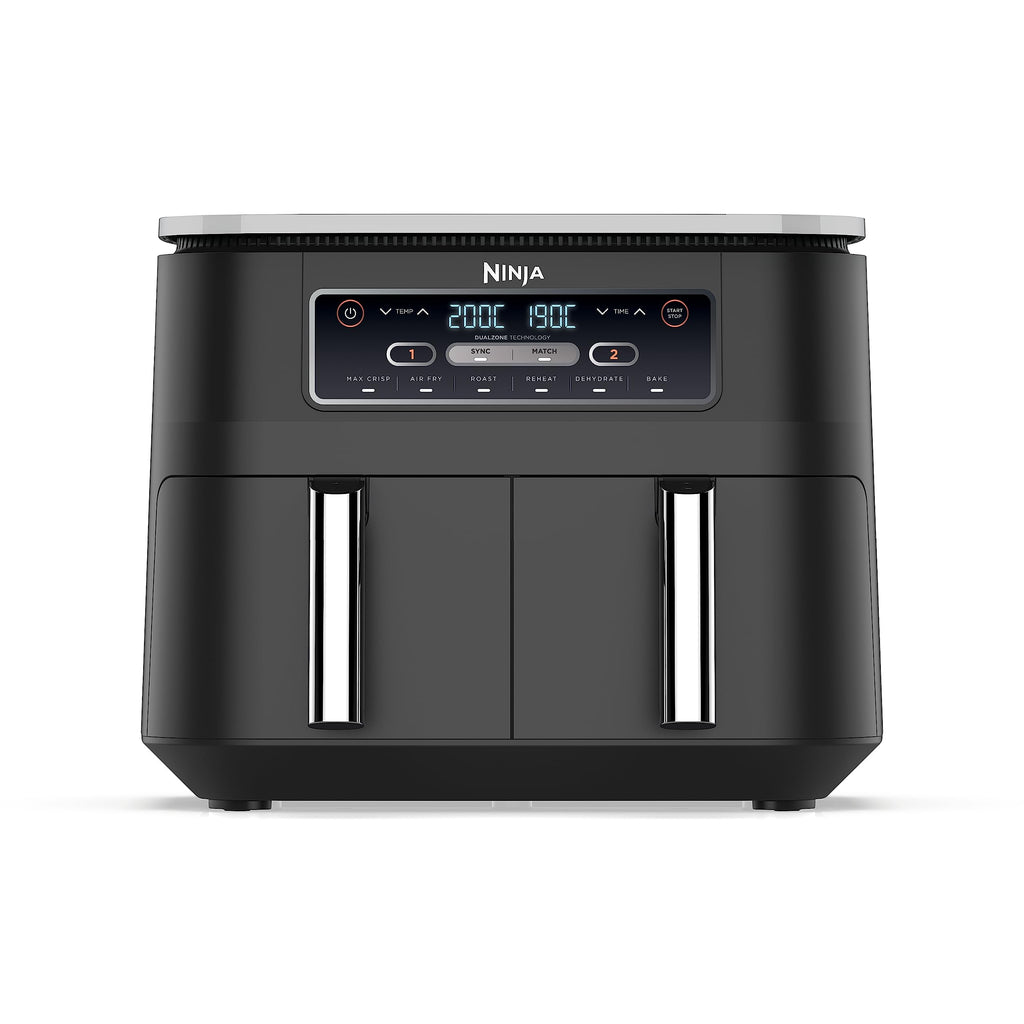 Ninja Foodi Dual Zone Heißluftfritteuse, 7,6L, 2 Fächer, 6-in-1, Schwarz