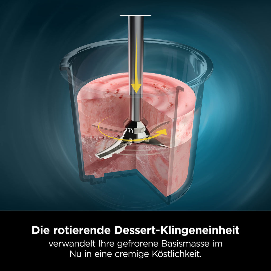 Ninja CREAMi Eismaschine, 7 Programme, für Eis, Gelato, Sorbet, 3 Behälter, 1,4L