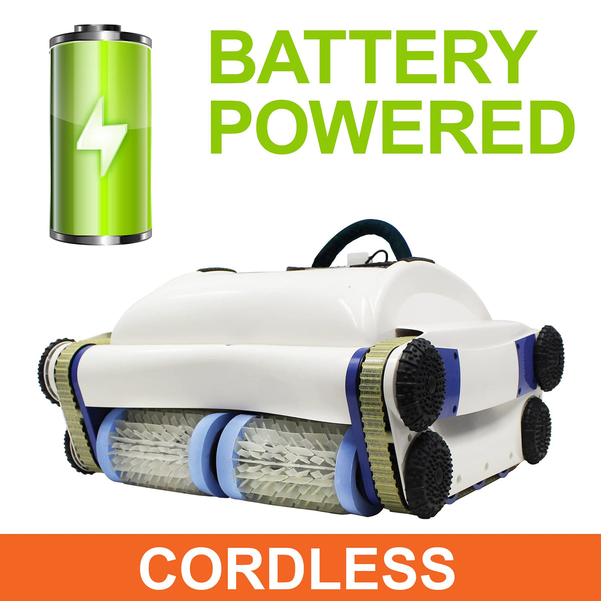 POOL BLASTER CX-1 Cordless Robotic Pool Cleaner, Automatic Vacuum for Inground and Above Ground Pools