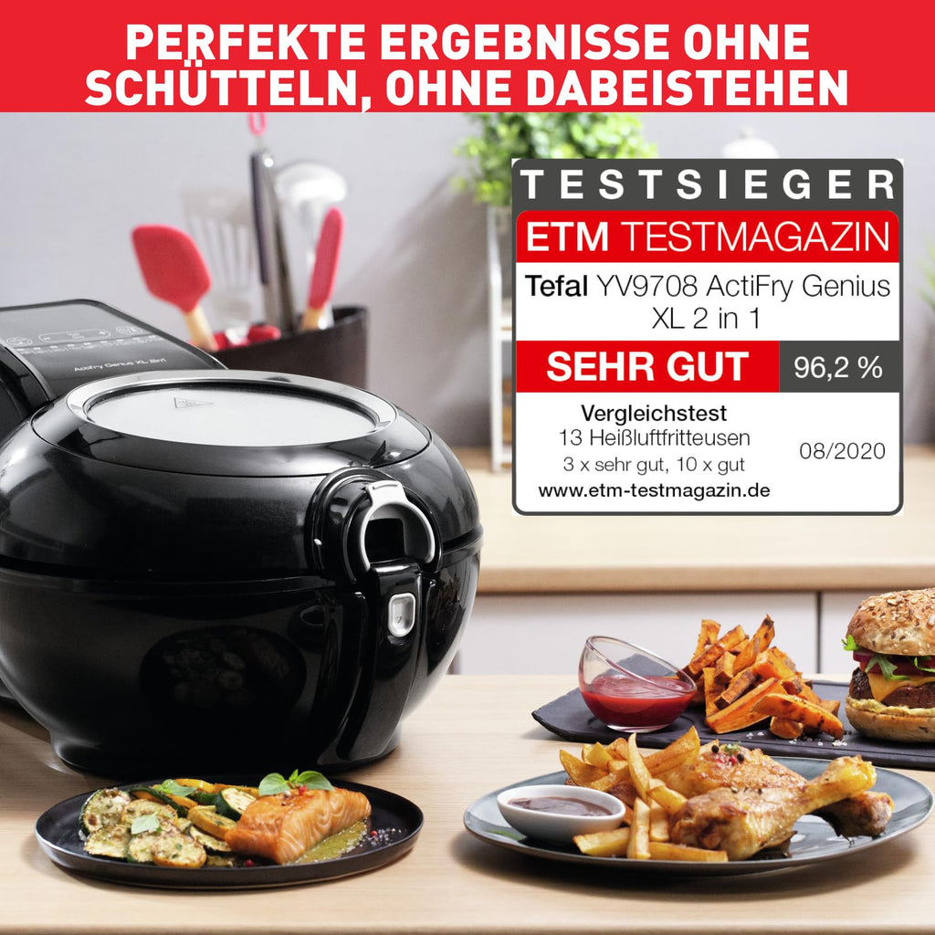 Tefal ActiFry Genius XL 2in1 Heißluftfritteuse mit Rührarm, 1,7kg