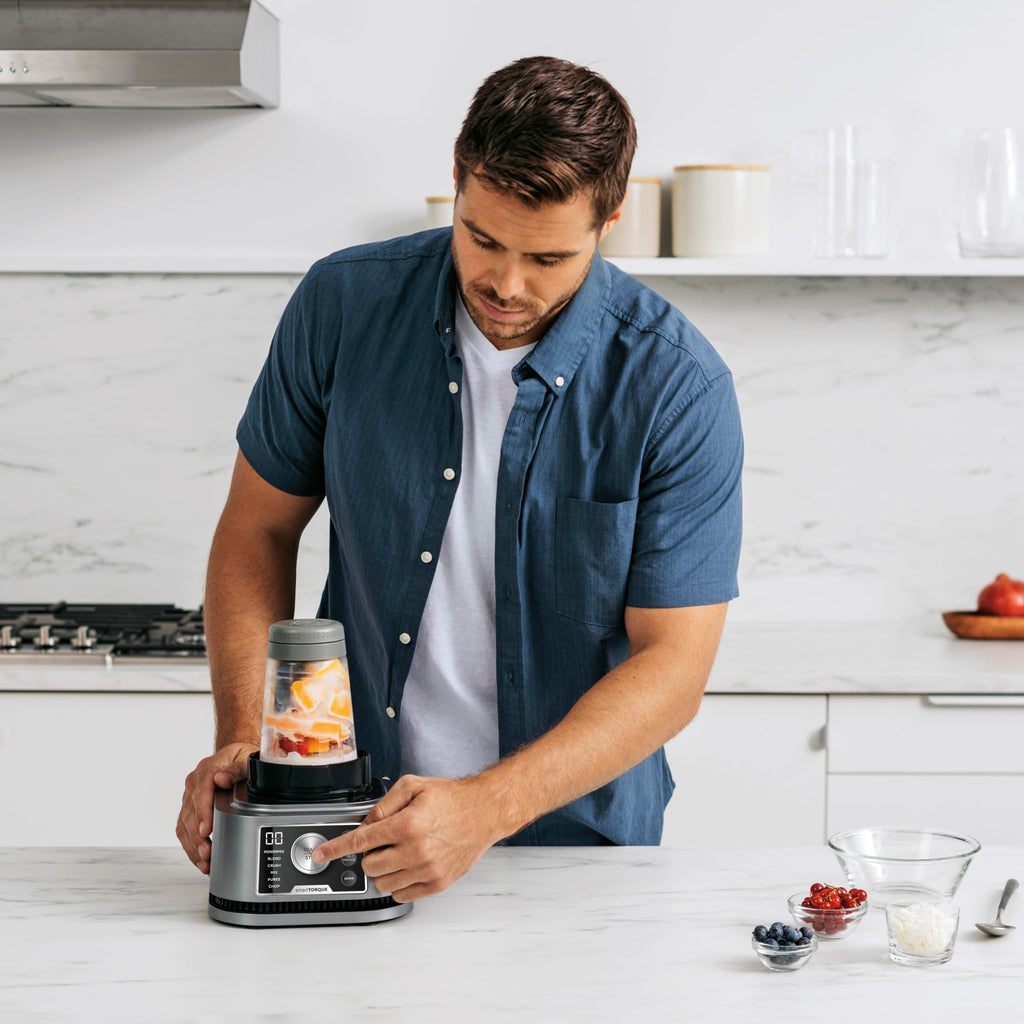 Ninja Foodi 3-in-1 Power Nutri Mixer, 2,1L Krug, 1200W, Smoothies & Aufstriche, Silber