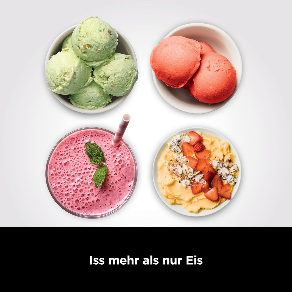 Ninja CREAMi Eismaschine, 7 Programme, für Eis, Gelato, Sorbet, 3 Behälter, 1,4L