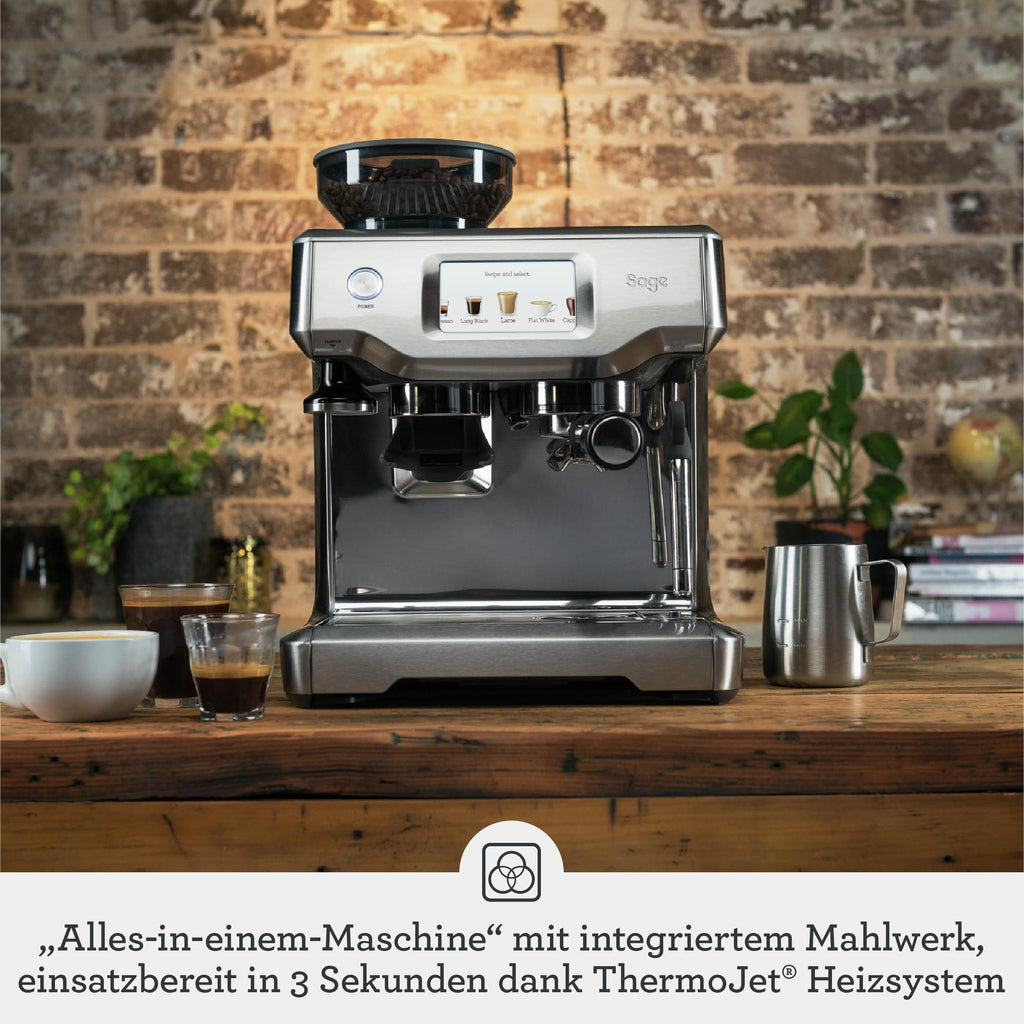 Sage Barista Touch Siebträger mit Touchscreen und Automatischer Milchschaum