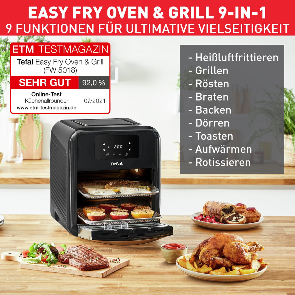 Tefal Easy Fry Oven & Grill 9-in-1 Heißluftfritteuse, 11L, 7 Teile