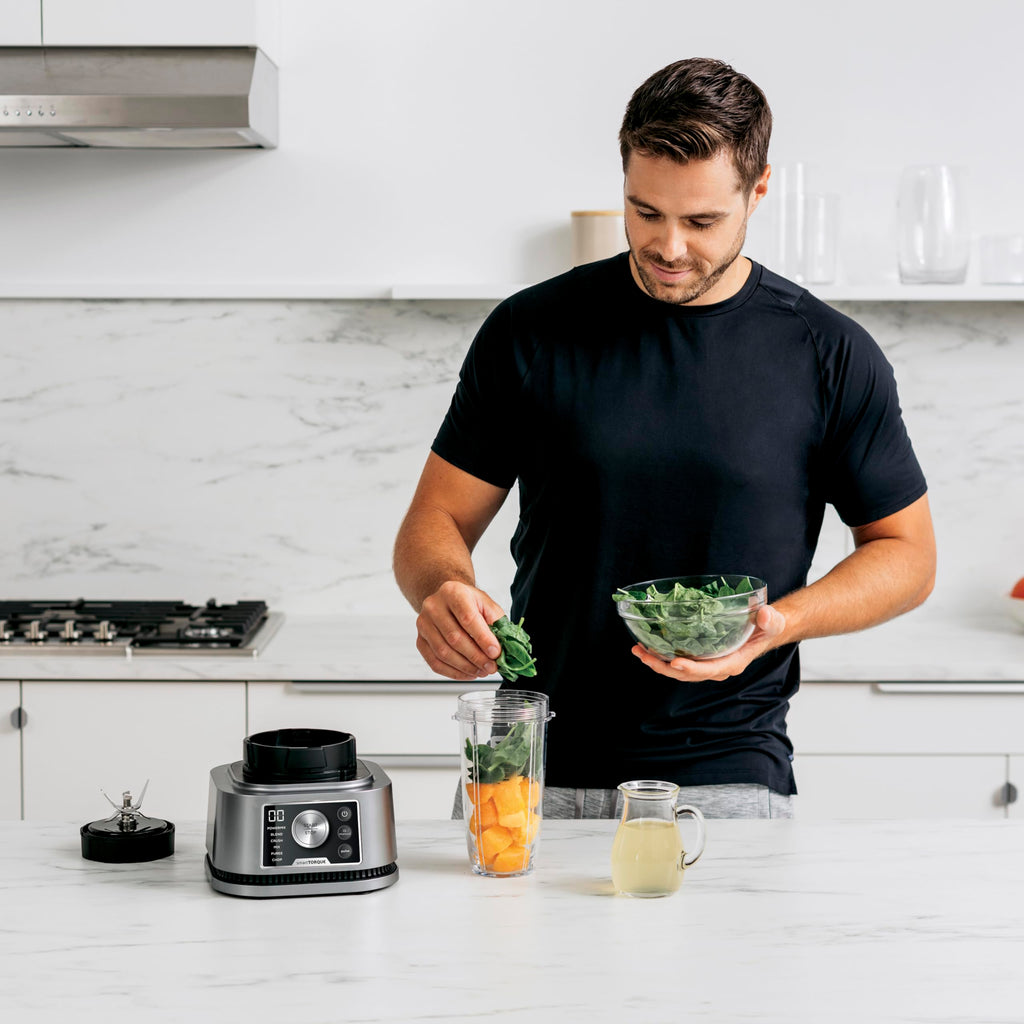 Ninja Foodi 3-in-1 Power Nutri Mixer, 2,1L Krug, 1200W, Smoothies & Aufstriche, Silber