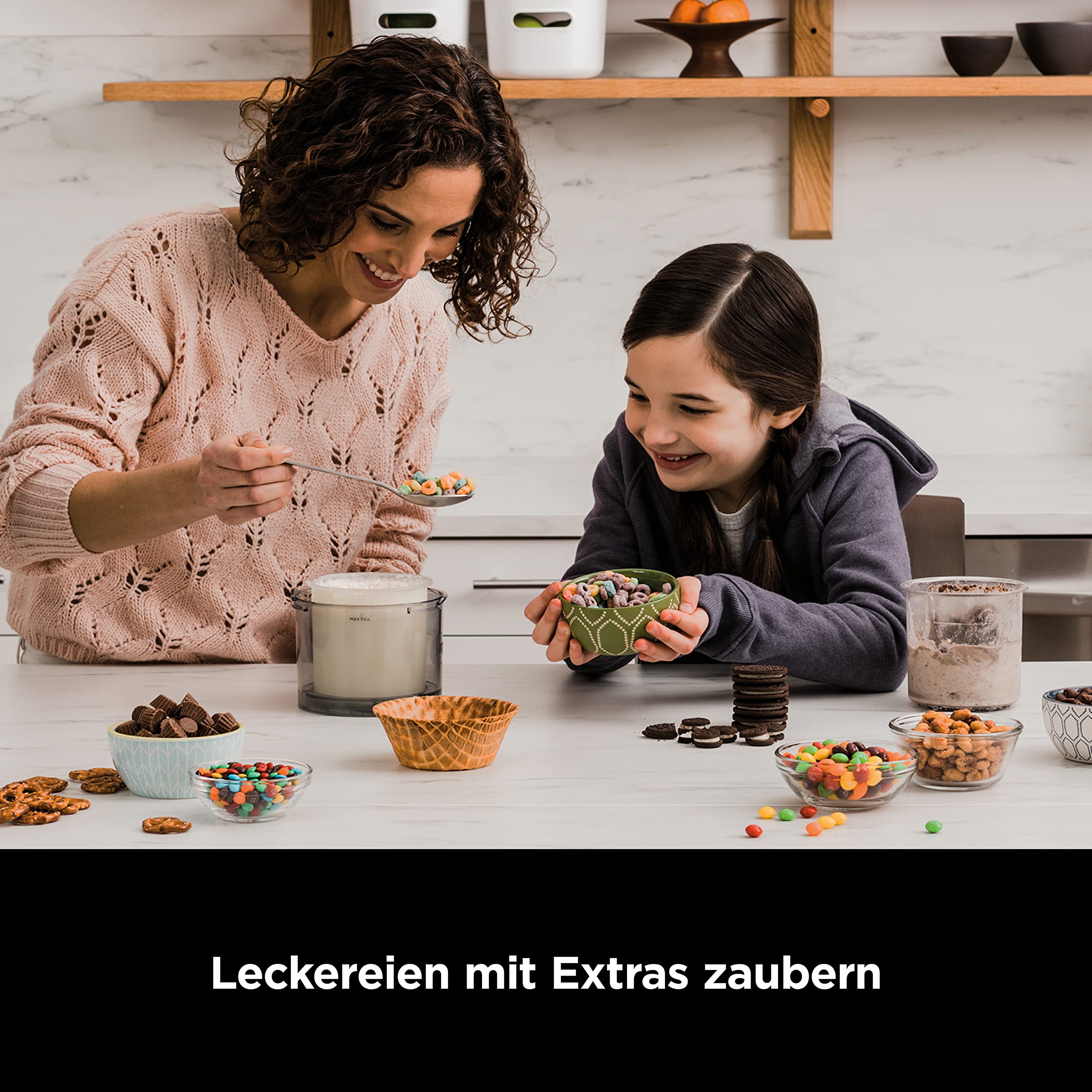 Ninja CREAMi Eismaschine, 7 Programme, für Eis, Gelato, Sorbet, 3 Behälter, 1,4L