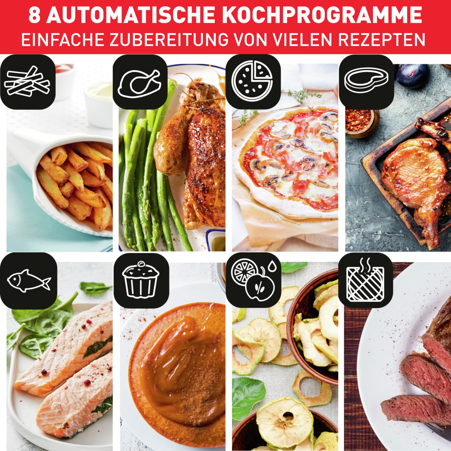 Tefal Easy Fry Oven & Grill 9-in-1 Heißluftfritteuse, 11L, 7 Teile